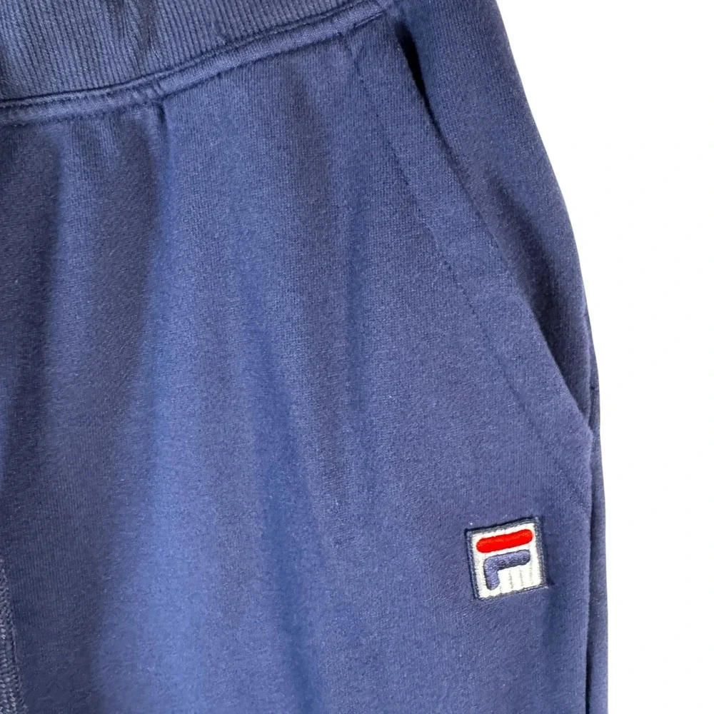 Fila Navy‎ Blue Joggers Men's M Logo Sweatpants Drawstring Athletic Pants